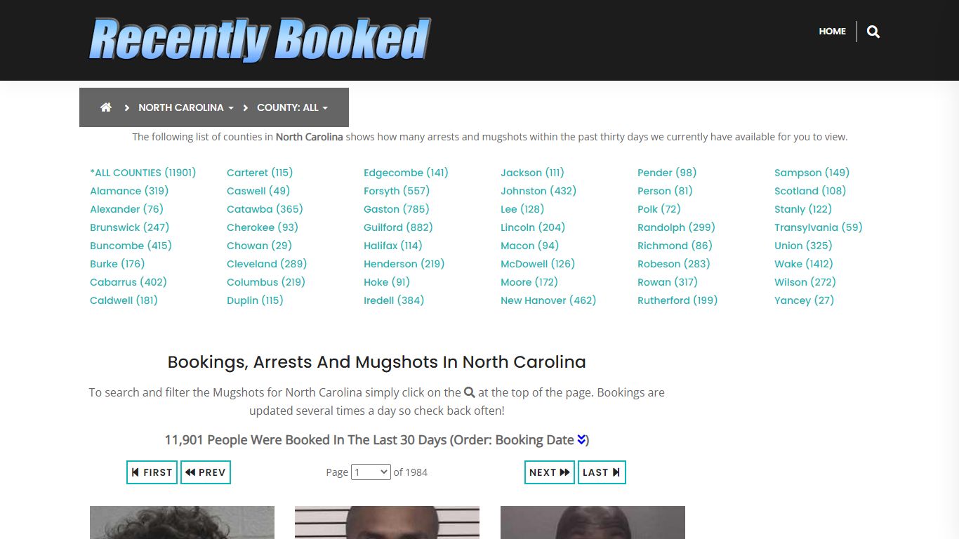 Recent bookings, Arrests, Mugshots in North Carolina - Recently Booked